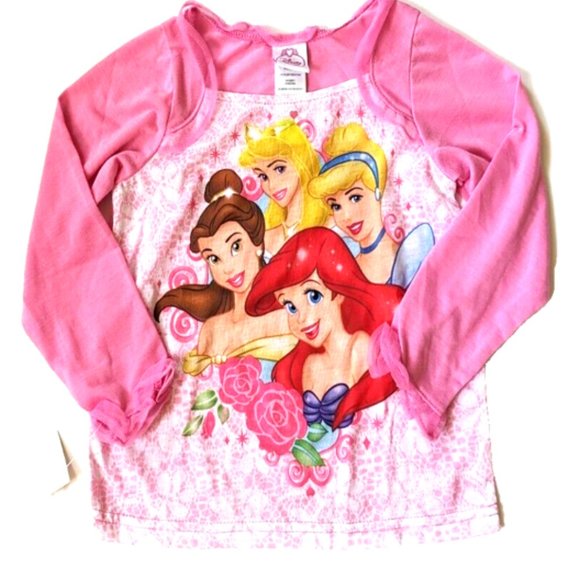 Disney Girls PRINCESS 2PC Pajamas Set Belle Snow White Cinderella Pajama… - Picture 2 of 8